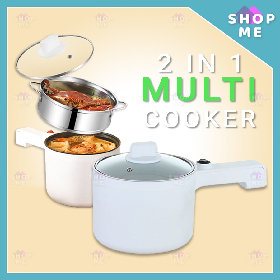 Multi Cooker Electric Cooker Steamer Multi Function Double Layer Pot Non-Stick Portable Fry Pan Hot Pot