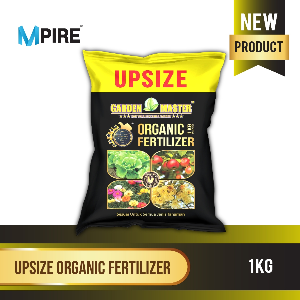 GARDEN MASTER UPSIZE Organic Fertilizer Baja Tahi Ayam Baja Organik Baja Subur (1kg)