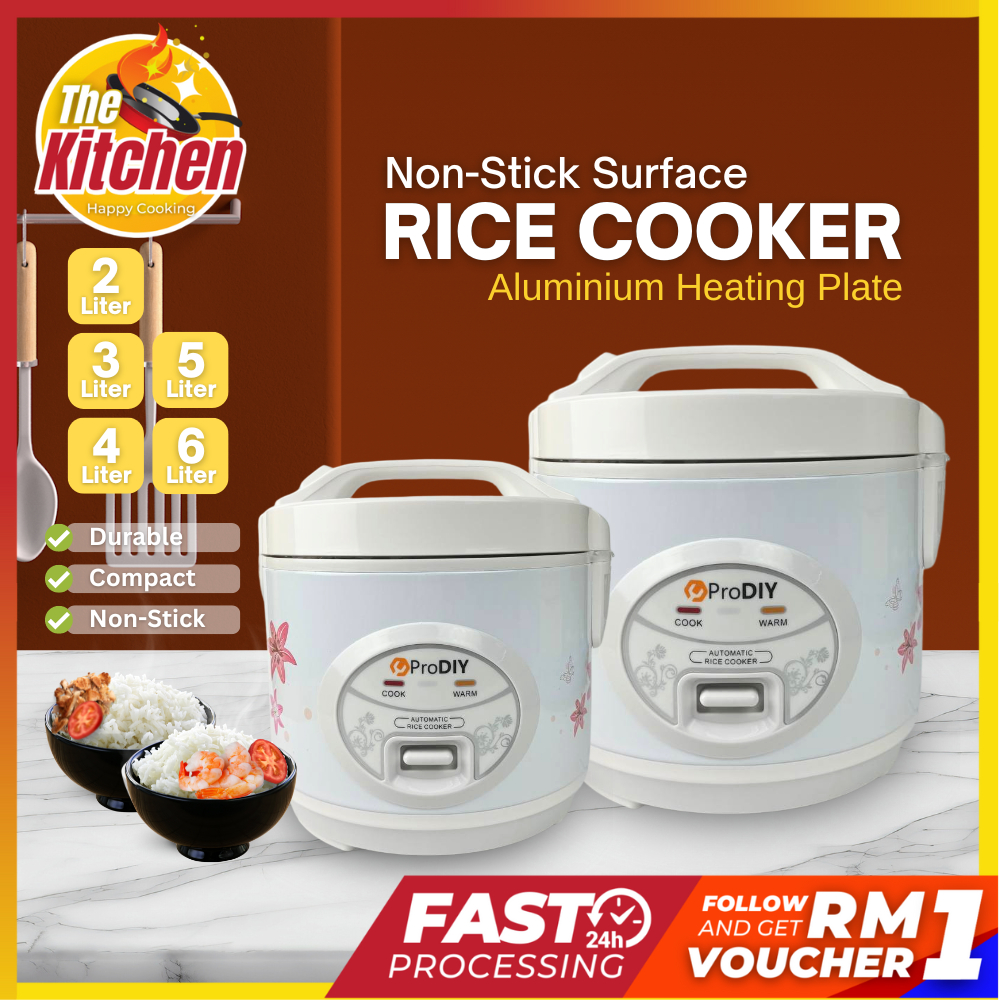 Non-stick Electric Rice Cooker Free Rice Spoon Large Capacity Rice Periuk Nasi Steamer ( 2L / 3L / 4L / 5L / 6L )