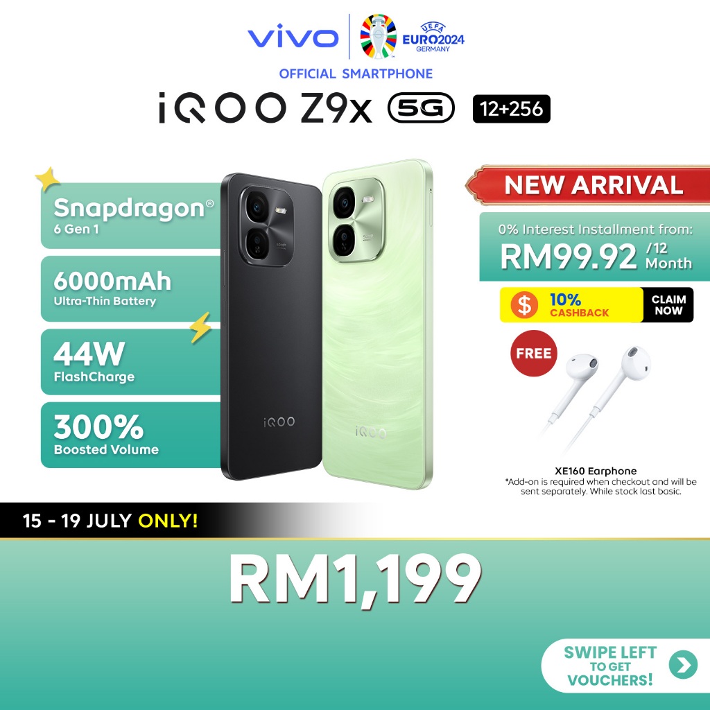 iQOO Z9x Price in Malaysia & Specs - RM999 | TechNave