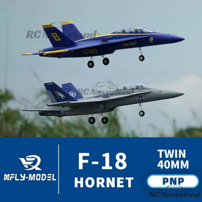 XFly F-18 Hornet Twin 40MM EDF Jet PNP 4S RC airplane kapal aircraft besar big turbine remote control