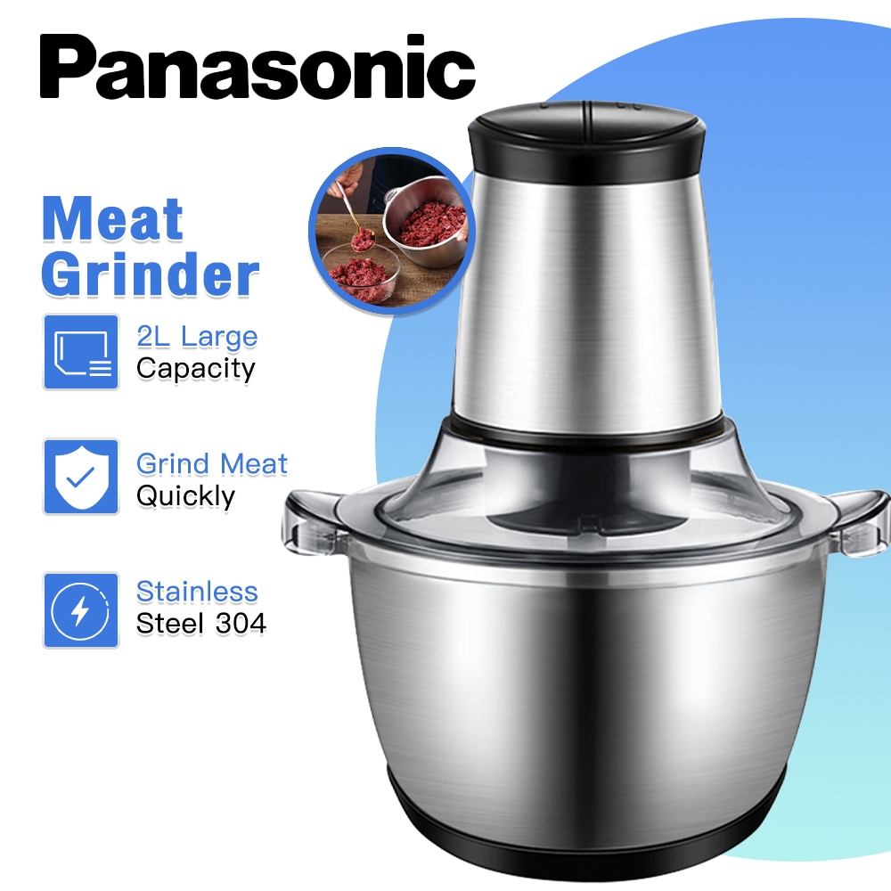 Panasonic Meat Grinder Electric Blender 2L Stainless Steel Pengisar Daging Food Processor Food Chopper Mixer