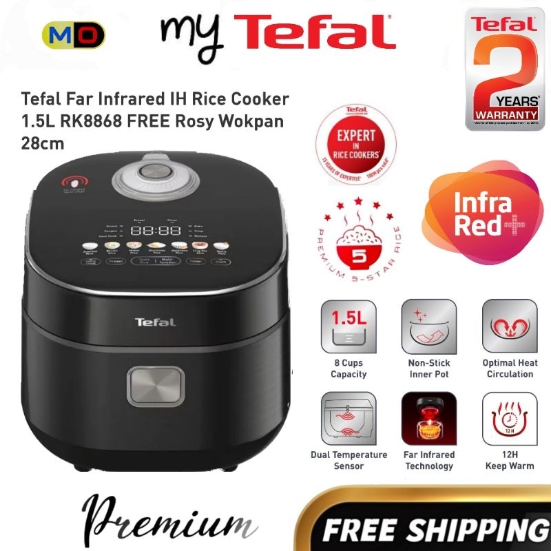 Tefal Far Infrared IH Rice Cooker (1.5L) RK8868 红外线饭煲