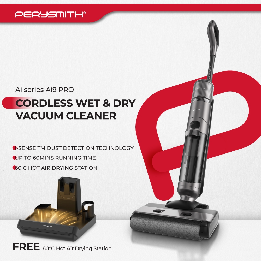 PerySmith Smart Cordless Wet & Dry Vacuum Cleaner Ai Series Ai9 Pro