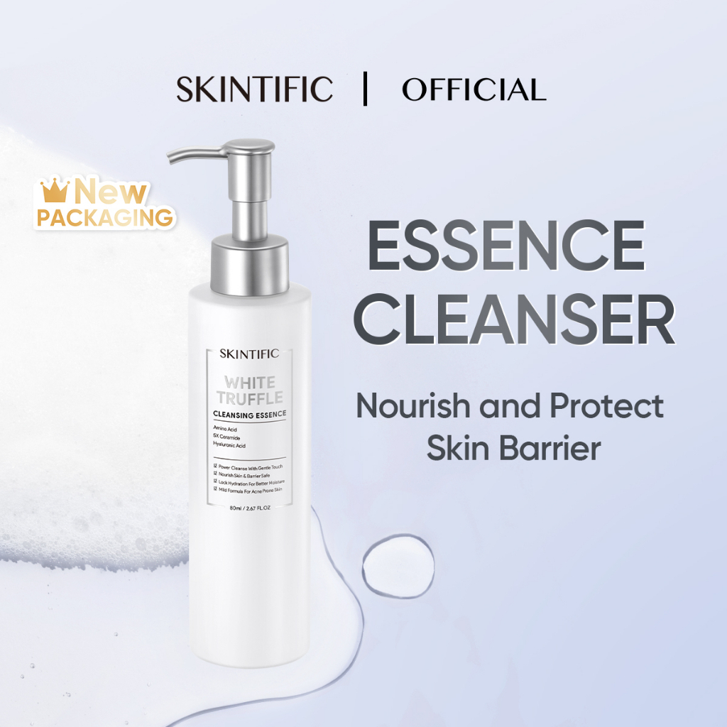 SKINTIFIC White Truffle Cleansing Essence Cleanser Facial Wash Serum Nourish and Protect Skin Barrier 80ml