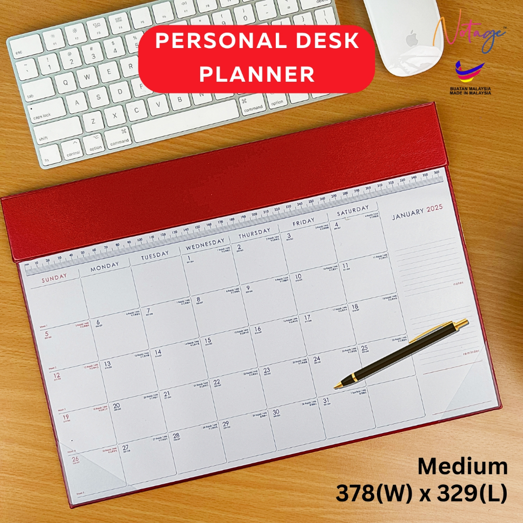 [Small] Table Planner 2025 Personal Desk Planner Monthly Office Table Organizer Planning Calendar Diary PVC Cover PDP