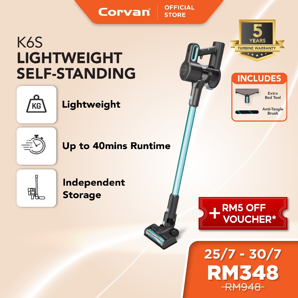 Corvan Cordless Vacuum Wireless Cleaner K6/K6S