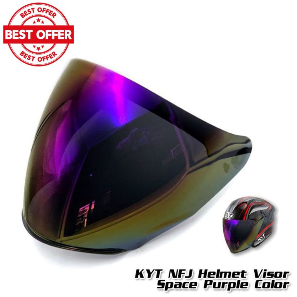 OFFER KYT NFJ Helmet Visor Space Purple Color