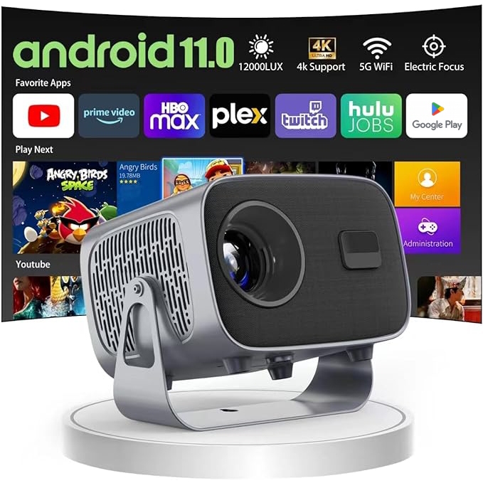 4K Projector 360° flip A10 Smart Projector Android 11.0 For Pone&tablet laptop Full HD 1080P Home Theater Projektor家庭投影儀