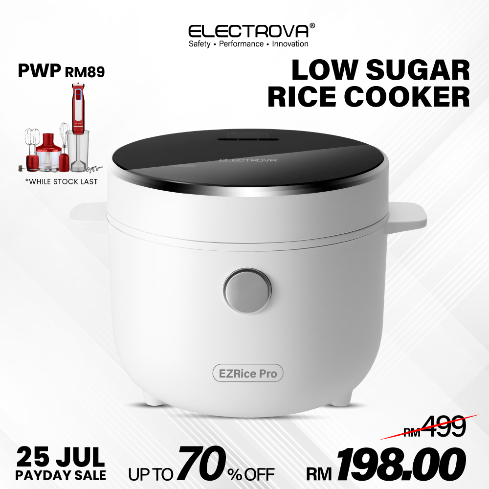 Electrova Wave Sensor Digital Low Sugar Rice Cooker EzRice Pro