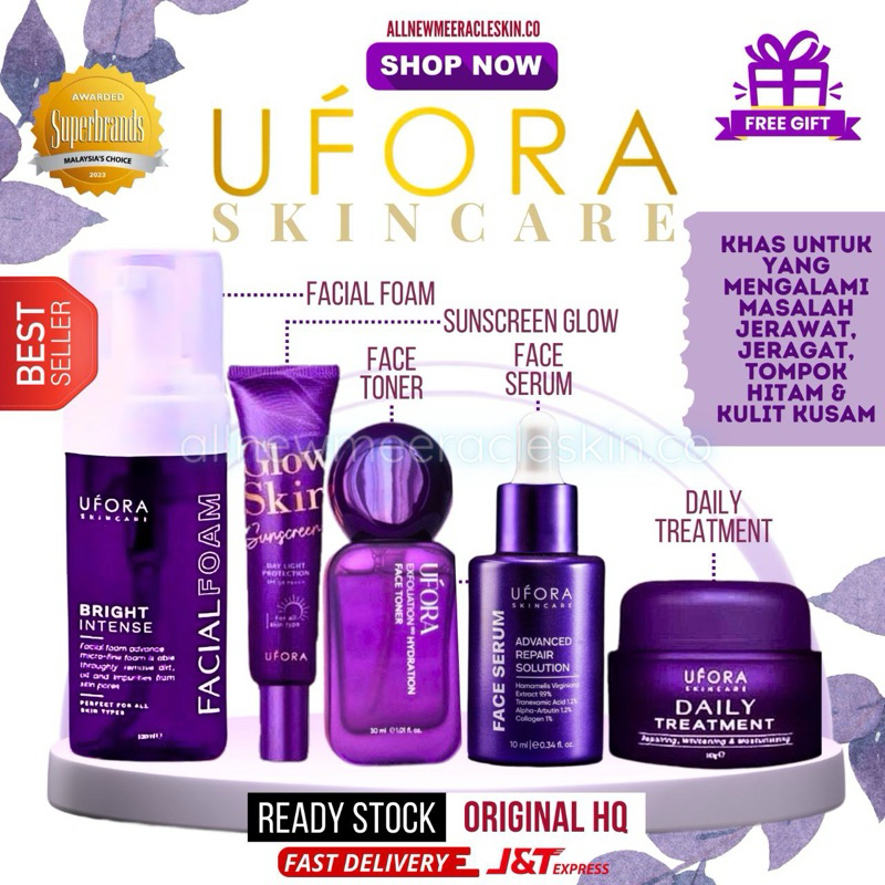 (ORIGINAL HQ) UFORA Skincare Full Set glow series