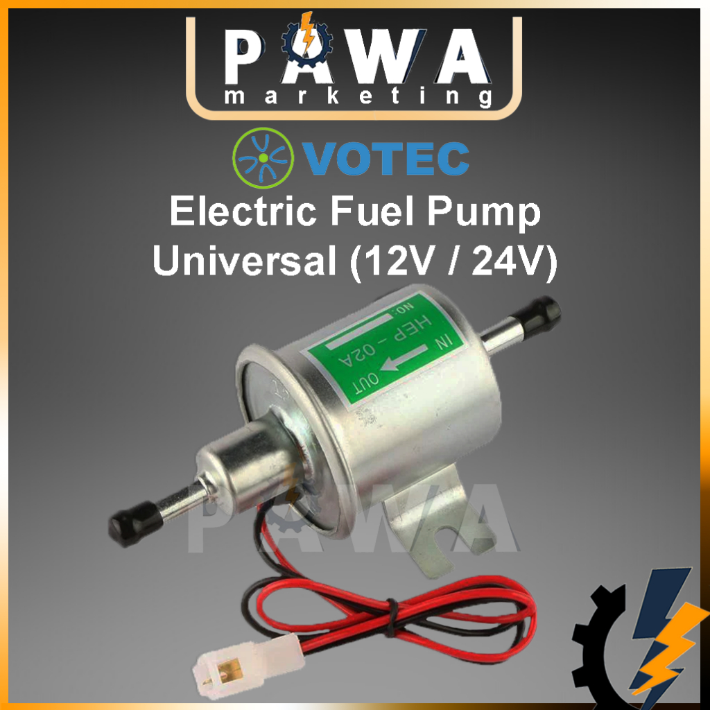 Votec 100% Authentic Electric Fuel Pump Universal 12V 24V Low Pressure Bolt Fixing Diesel Petrol