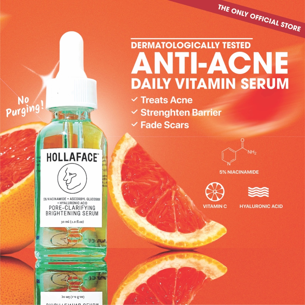 Hollaface Pore-Clarifying Brightening Serum (5% Niacinamide and Vitamin C)