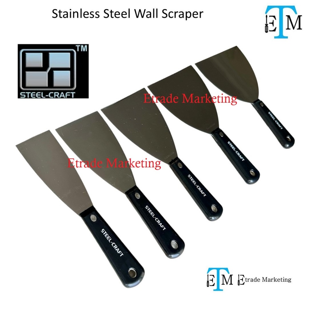 Steel-Craft Stainless Steel Wall Scraper Paint Scraper Putty Scraper Pengikis Cat