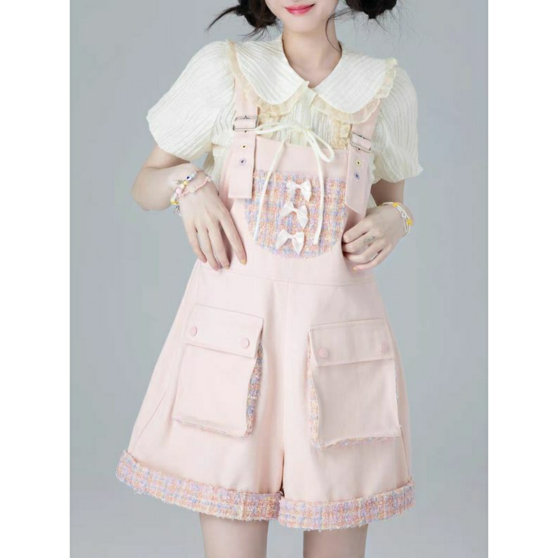 pink knit sweet cute women jumpsuit (RS3867)
