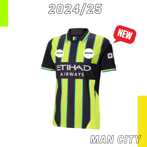 (NEW) Manchester City MC Away Kit 2024/25 Football Jersey EPL Jersey Murah Kualiti Baju Jersey Jersi Bola Sepak Kelab