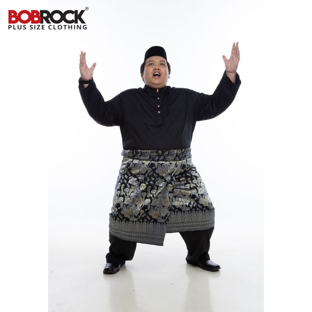 BOBROCK Plus Size Baju Melayu Relaxed Fit Cotton Twill