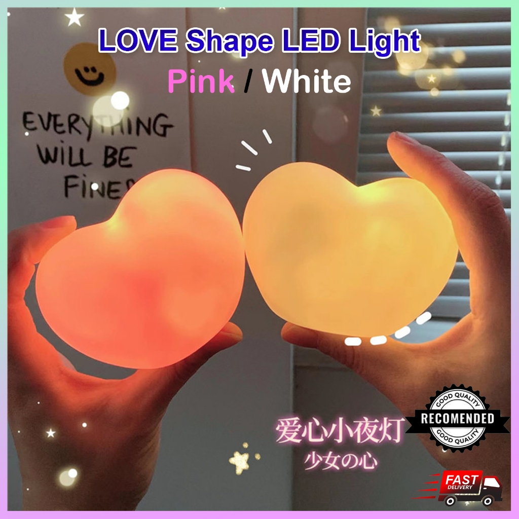 Ins Love Shape Atmosphere LED Light Gift Decoration Sleeping Light ins风爱心小夜灯