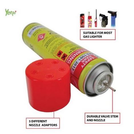 [1PC] Yeepi 300+60ml Universal Gas Lighter Refill Gas Refill Pemetik Api Refill Fuel Fluid