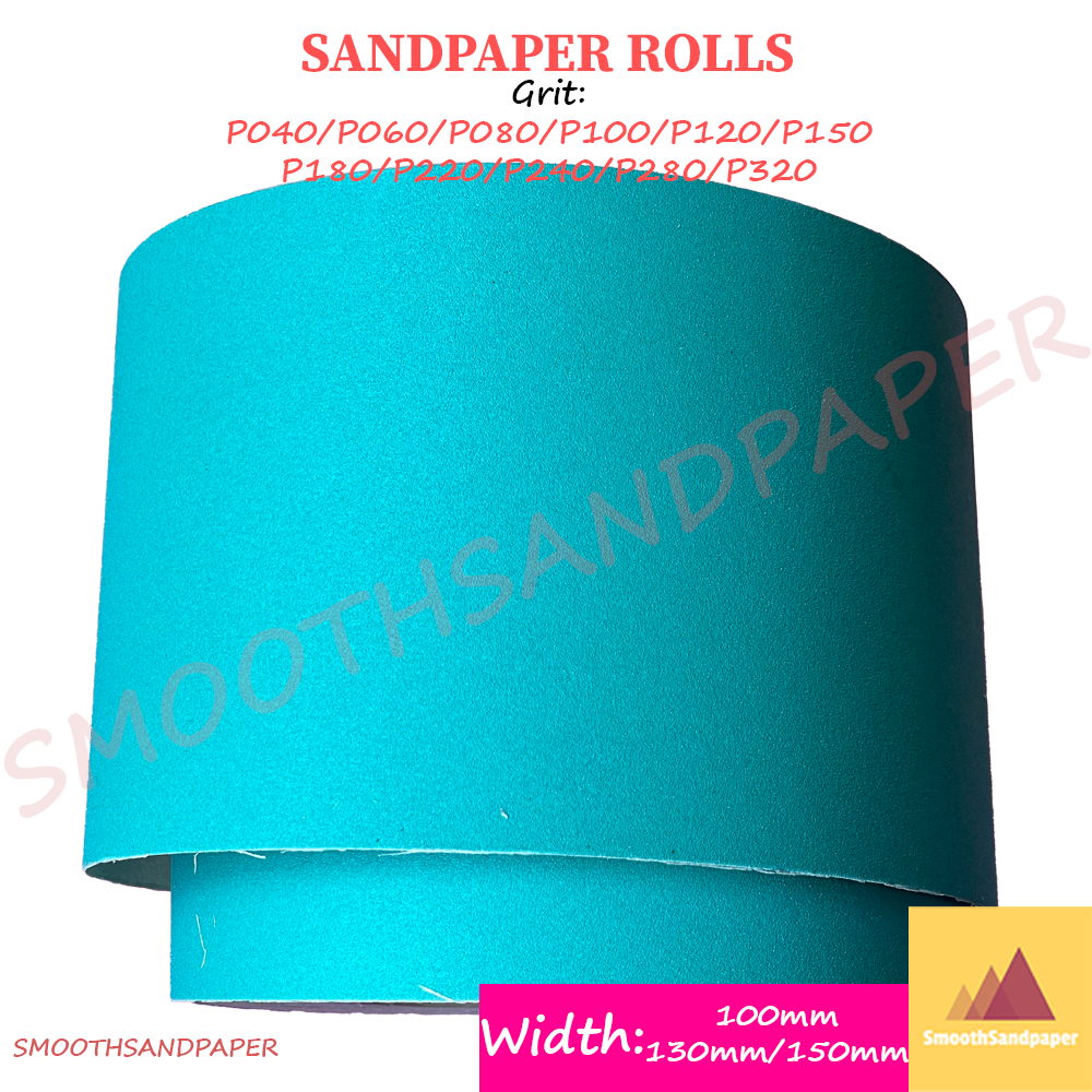 Sandpaper Roll Aluminium Oxide (Hijau) Kertas Pasir (Green) 100mmX1Meter 木工铁工砂纸卷 image 3