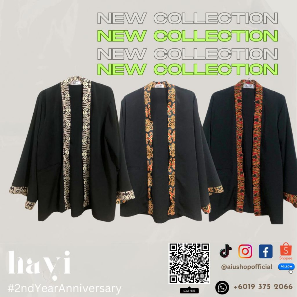 KIMONO BATIK MOTIF BORNEO BY HaYI TO EMPOWER WOMEN/FREE SIZE KIMONO/UNISEX