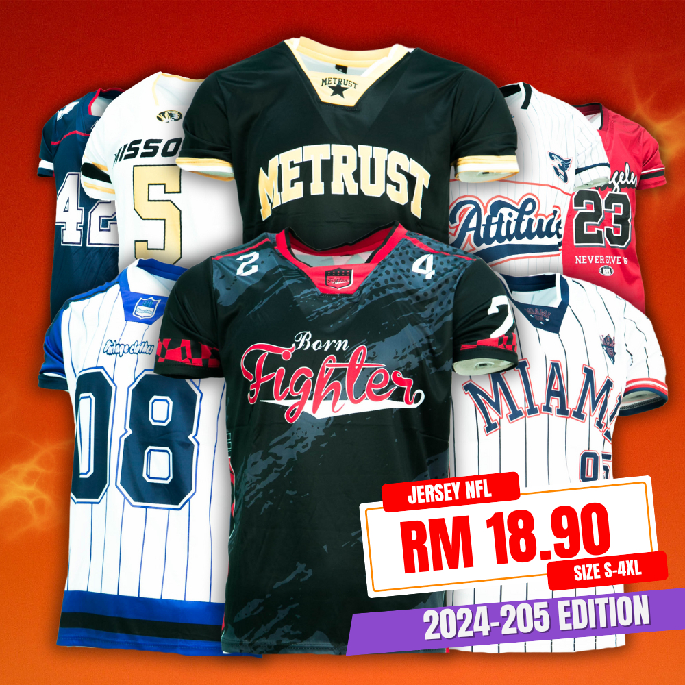 CY 24871 (S-4XL) Plus Size New jerseys NFL / Baju NFL / Jersey Shirt /Baju Baseball Hockey