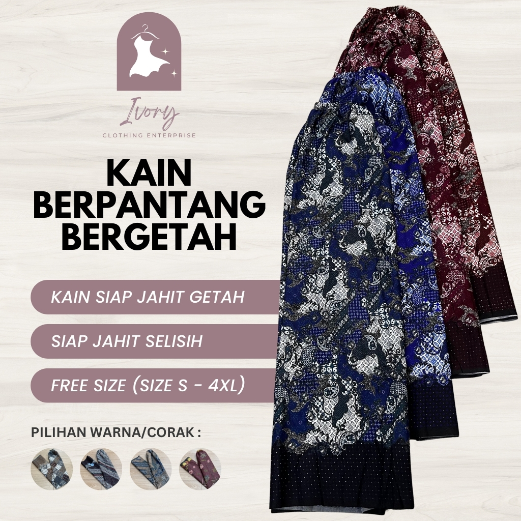 Kain Berpantang Bergetah / Confinement Sarong / Kain Batik Instant / Basahan / Maternity Skirt [1102 - 1105]