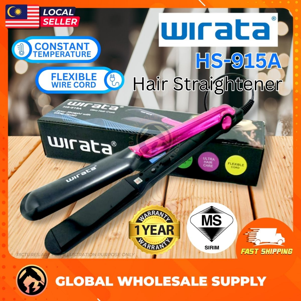 WIRATA HS-915A Hair Beauty Iron Straightener Pelurus Rambut Electric Straight Hair Flat Iron Ceramic Hair Straightener