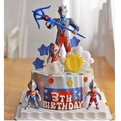 【 】Ultraman Candle Cake Decor 奥特曼生日蛋糕装饰摆件