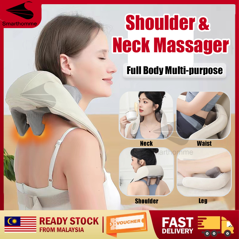 HOT🔥Electric Neck Massager 8D Kneading Hot Compress Full Body Shoulder Neck Massager For Home Office Pain Relief 肩颈按摩器