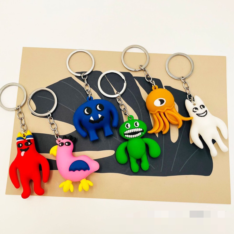 Cartoon class rainbow friend garden key chain bag pendant game peripheral doll car key chain student gift giveaway