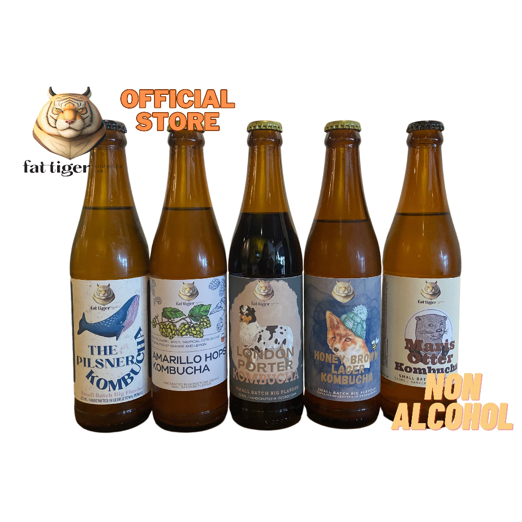 Malt & Hops Fat Tiger Kombucha 5 bottle per set