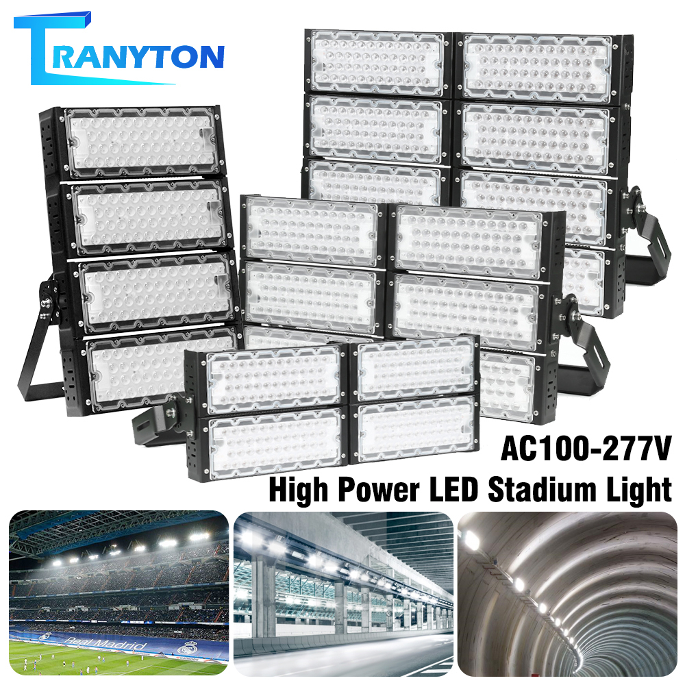 High Brightness100W 200W 300W 400W LED Floodlight Tunnel Light Lamp Spotlight IP66 Waterproof Outdoor Lighting Stadium