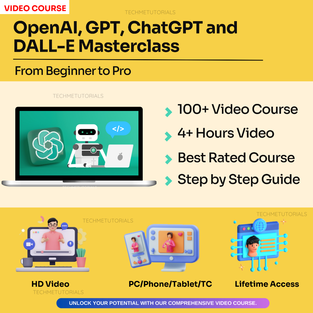 OpenAI, GPT, ChatGPT and DALL-E Masterclass | ChatGpt Course ChatGpt 4 Chat Gpt ChatGpt Masterclass Mi