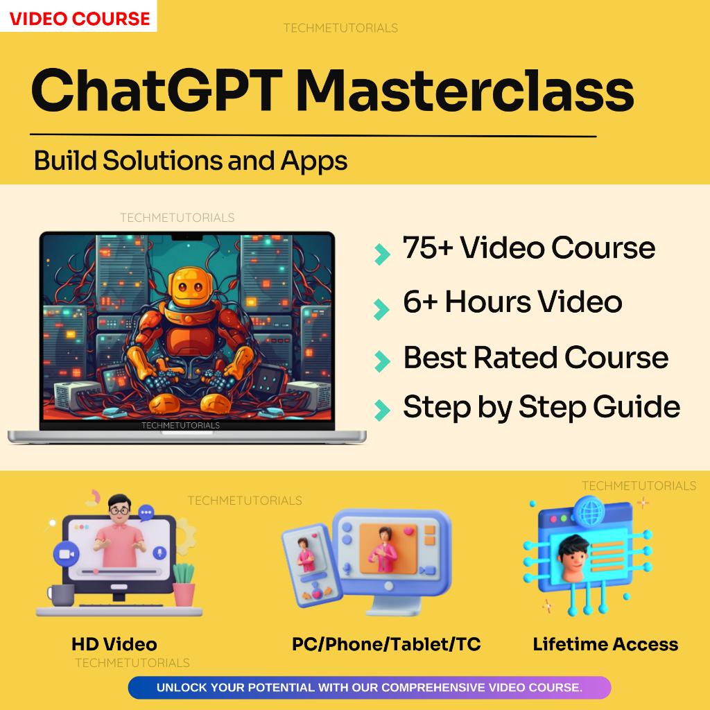ChatGPT Masterclass - Build Solutions and Apps with ChatGPT | ChatGpt Course ChatGpt 4 Chat Gpt ChatGpt