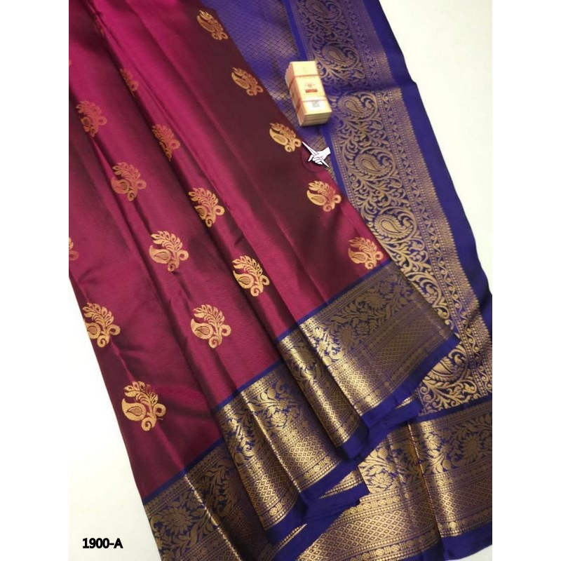 EF-1900- Pure Handloom Kanchipuram Soft Silk Saree