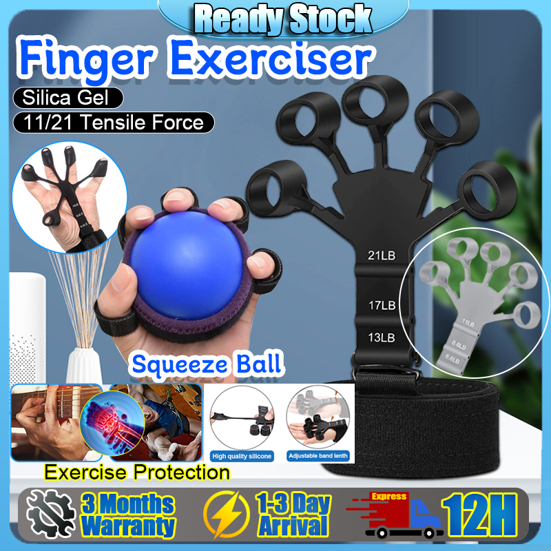 2pcs Silicone Hand Grip Strength Workout Equipment Finger Gripper Exercise Gripster Finger Exerciser Pembalut Tangan 握力器