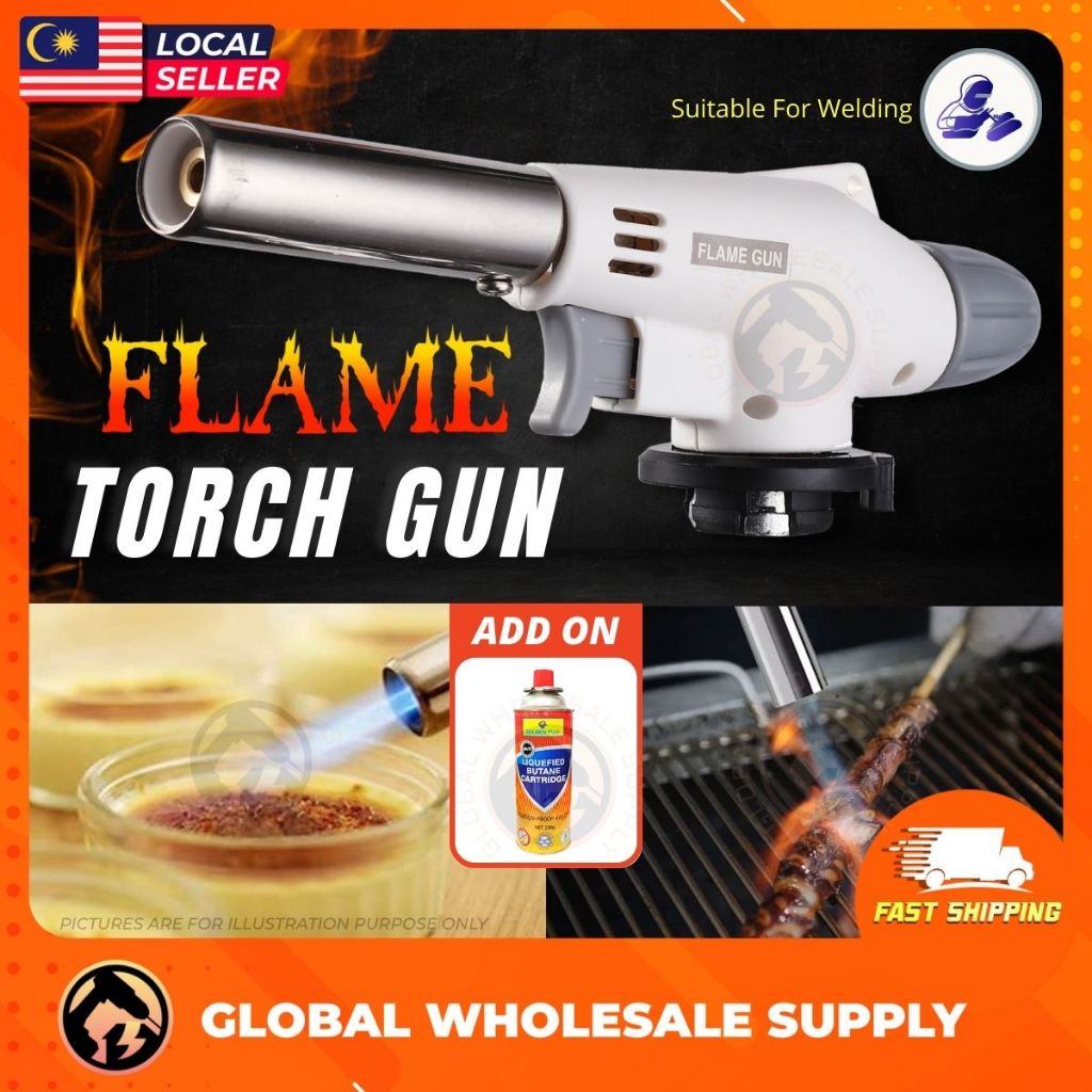 Camping Gas Torch Butane Flame Gun Ignition Lighter Butane Gas Welding Gun, For Camping, Bakery, Welding, Workshop 920