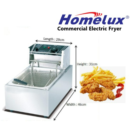 [Ready Stock] Homelux Commercial Electric Fryer/Single Electric Fryer HBDF-81A / COMMERCIAL ELECTRIC FRYER HBDF-81