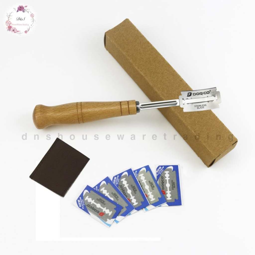 🇲🇾 Wood Handle Curved Bread Cutter 304 Stainless Steel Bread Trimming Knife Baguette Cutter Roti 木柄弧形面包割刀304不锈钢面包修容刀