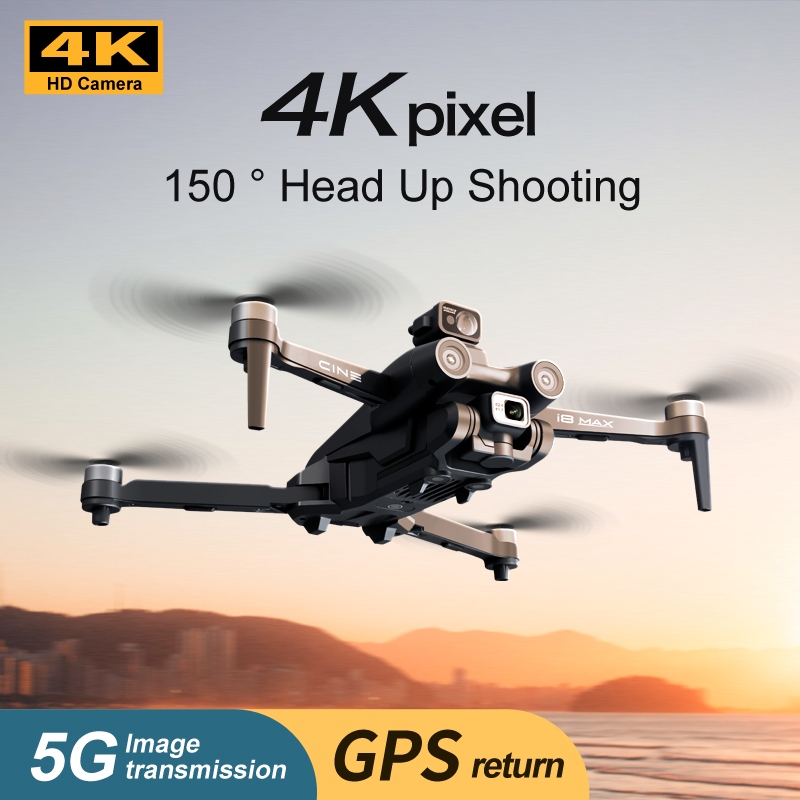 i8 MAX Drone 4K HD Aerial Photography GPS Positioning Obstacle Avoidance Brushless Aircraft Drone  3800MAH Large Battery