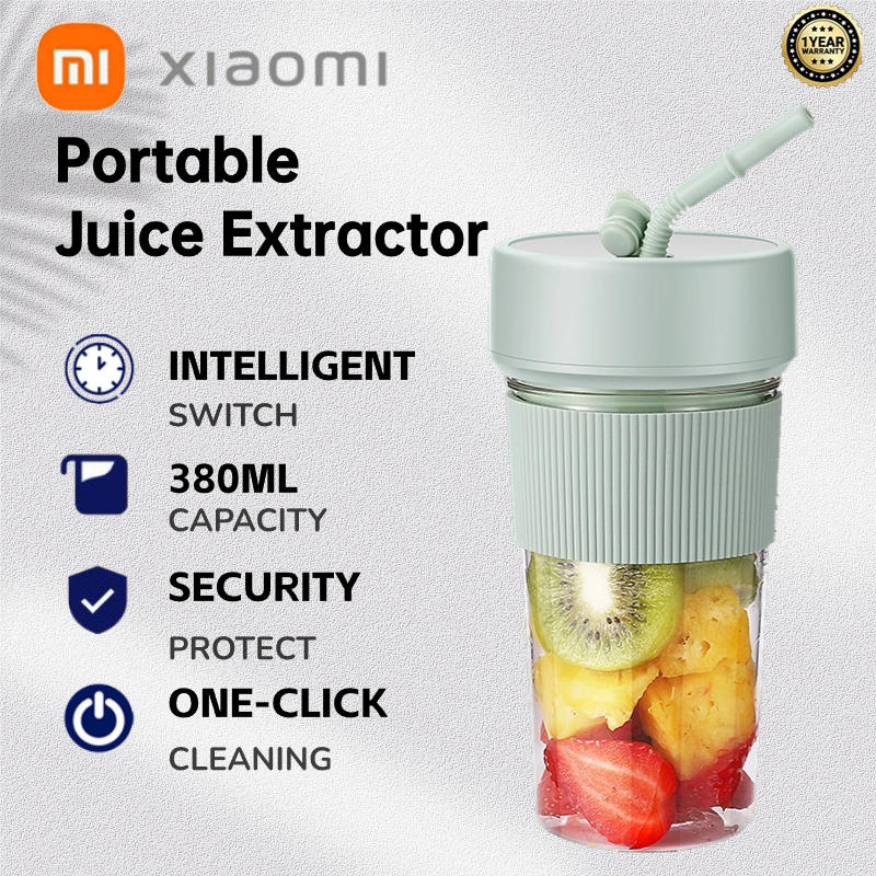 Xiaomi mijia Portable  Juice Extractor 6 Blade 350ml  Fruit Juicer Wireless USB Charging Mini Speed Blender/