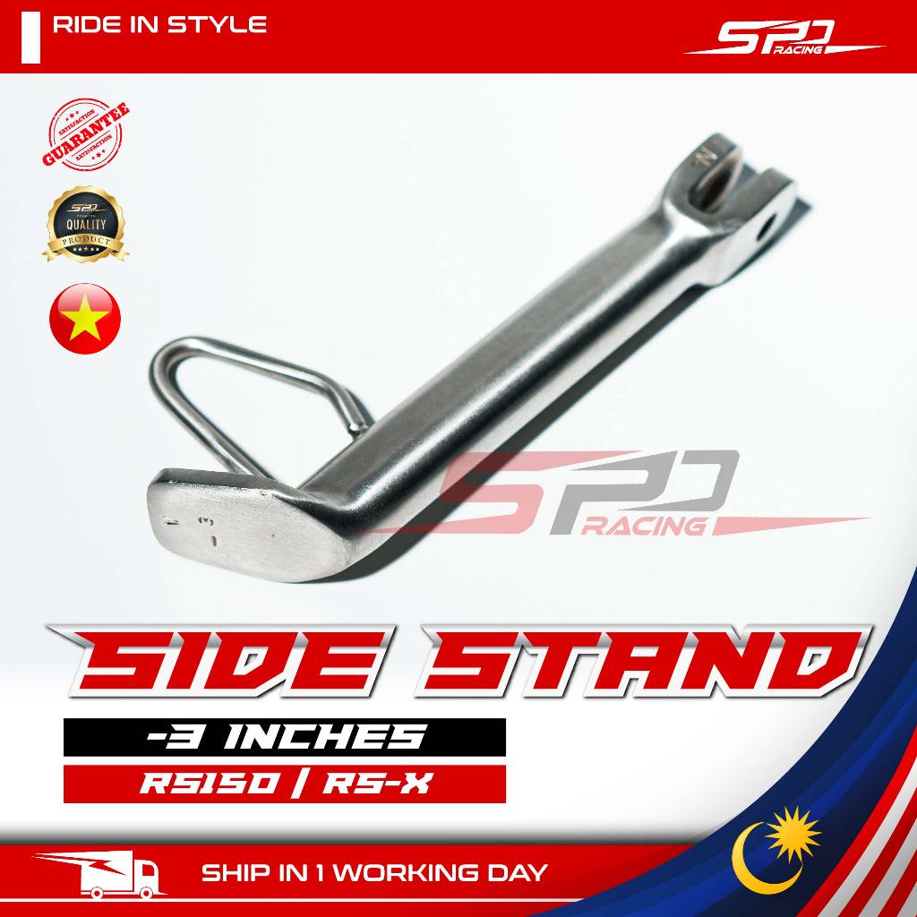 Side Stand Stainless Steel | -2 | -3 | -4 INCHES For RS150/RSX150 ,Y15/Y16