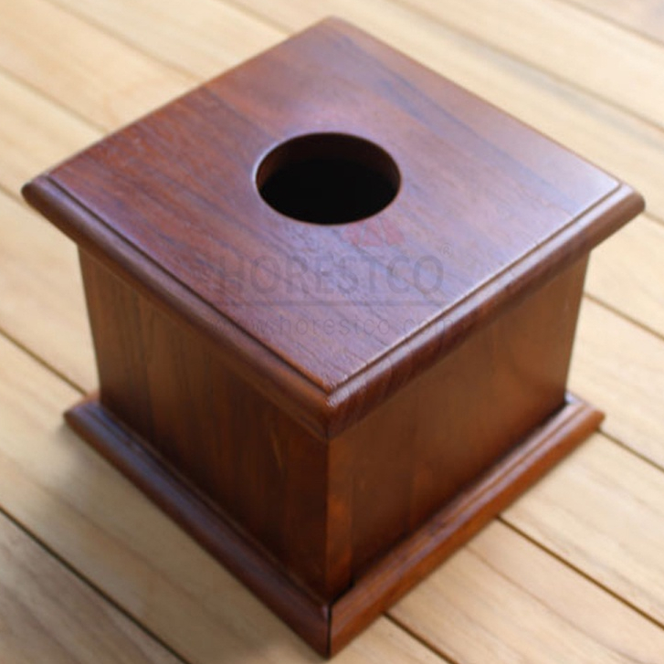 MADE OF SOLID TEAK WOOD TO BLEND IN YOUR HOUSE,RESTAURANT AND HOTEL TISSUE BOX