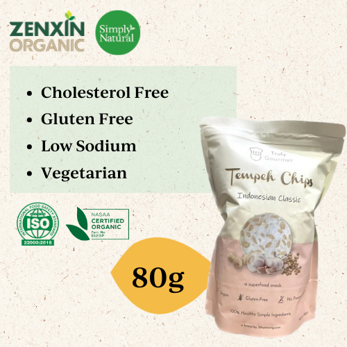 Truly Gourmet Natural Tempeh Chips Indonesian Classic 80g