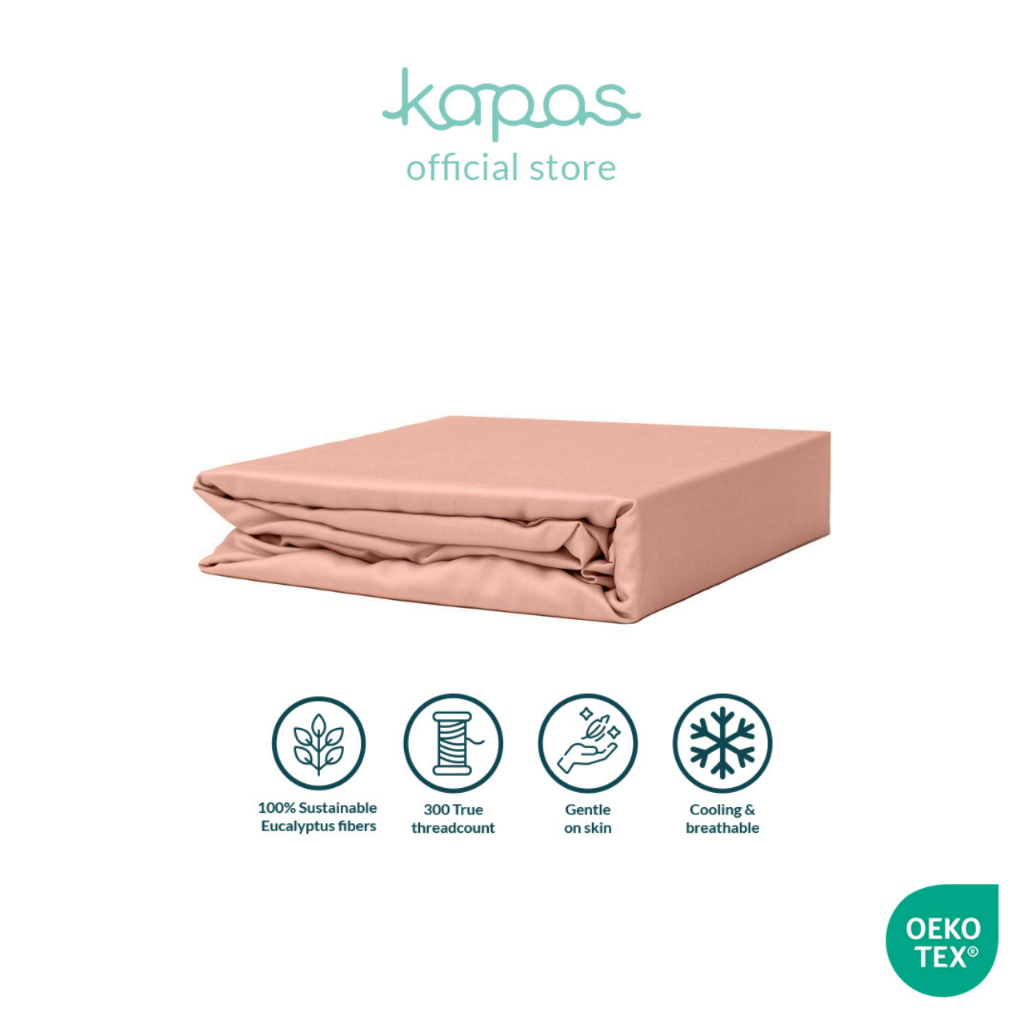 KAPAS LIVING | Flat Sheet | Tencel | Sustainable Fibers | Silky Soft | No Garter | Queen & King