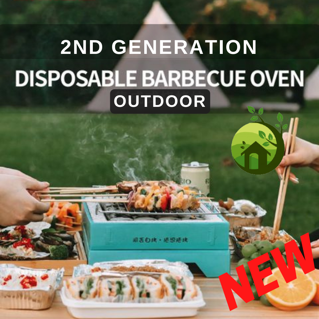 (One time) ADIU Disposable BBQ Grill Set Barbeque Stove Grill Set Disposable Barbecue 阿丢自烤 家用 一次性烧烤炉