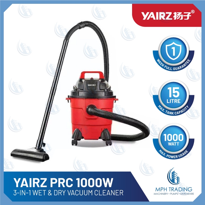 PRC 1000W 15L 3in1 Wet & Dry Vacuum Cleaner Blower Suction Mesin Penyedut Habuk 2in1 Handheld Stick Portable Dry Vacuum