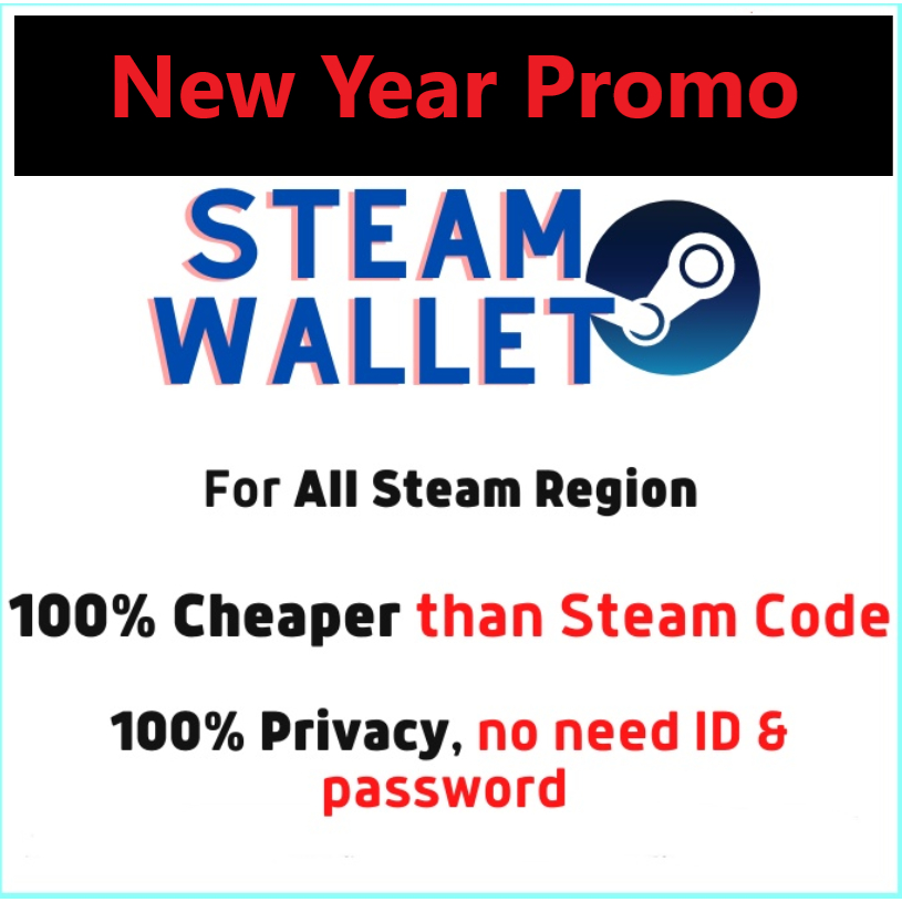 Steam Wallet All Region Community Market Trade Malaysia RM USD US Argentina Turkey Yuan China RUB Russia (Not Code)