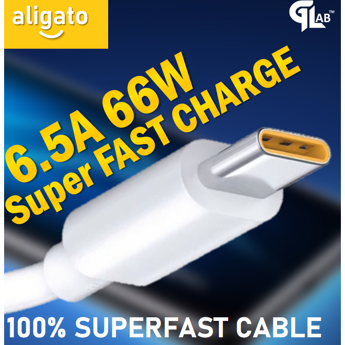 【FLASH CHARGE】ALIGATO SUPER Charge Flash Cable Type C USB Rapid Cable Data 1M 1 Meter Cable Super Quick Charge Cable